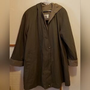 Stylish Olive Lined Trench Coat